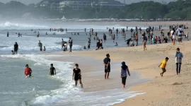 Pantai Kuta, Bali. (Foto: Antara)