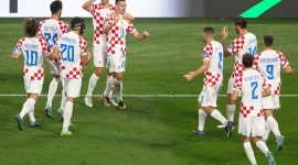 Selebrasi pemain timnas Kroasia. (Foto: AFP)