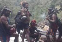 Personel Kelompok Kriminal Bersenjata (KKB) yang beroperasi di Papua. (Ilustrasi)